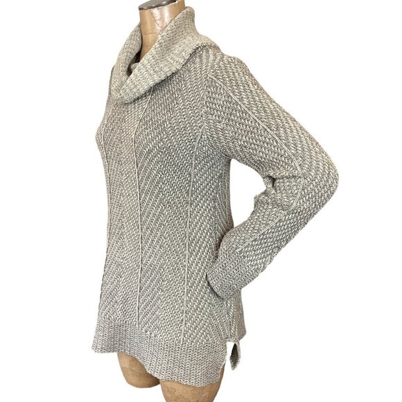 VTG Effeci Cowl Neck Knit Lightweight Tunic Sweater Sz L Beige #306C - Picture 5 of 9